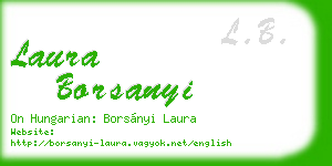 laura borsanyi business card