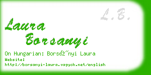 laura borsanyi business card